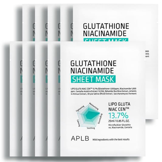 APLB - Glutathione Niacinamide Sheet Mask Set - K-Beauty Vibe