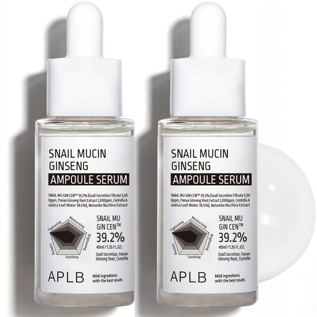 APLB - Snail Mucin Ginseng Ampoule Serum Set - K-Beauty Vibe