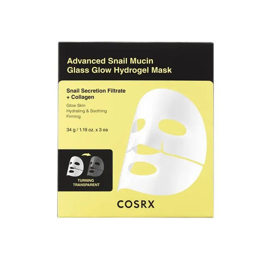 COSRX - Advanced Snail Mucin Glass Glow Hydrogel Mask Set - K-Beauty Vibe