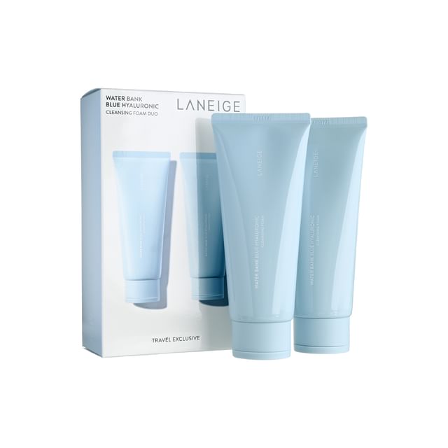 LANEIGE - Water Bank Blue Hyaluronic Cleansing Foam Duo Set - K-Beauty Vibe