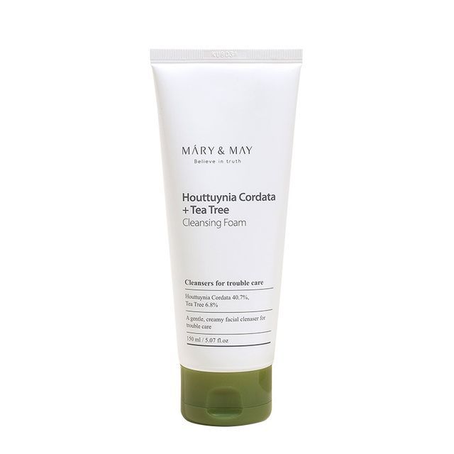 Mary&May - Houttuynia Cordata + Tea Tree Cleansing Foam - K-Beauty Vibe