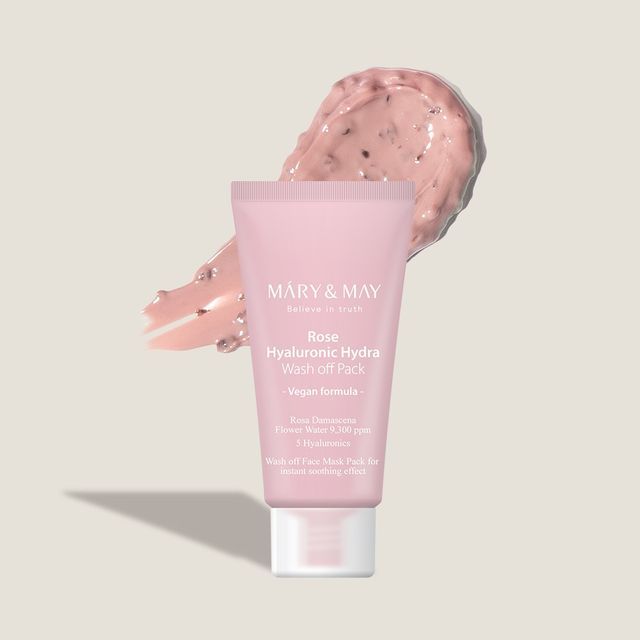 Mary&May - Rose Hyaluronic Hydra Wash Off Mask Pack Mini - K-Beauty Vibe