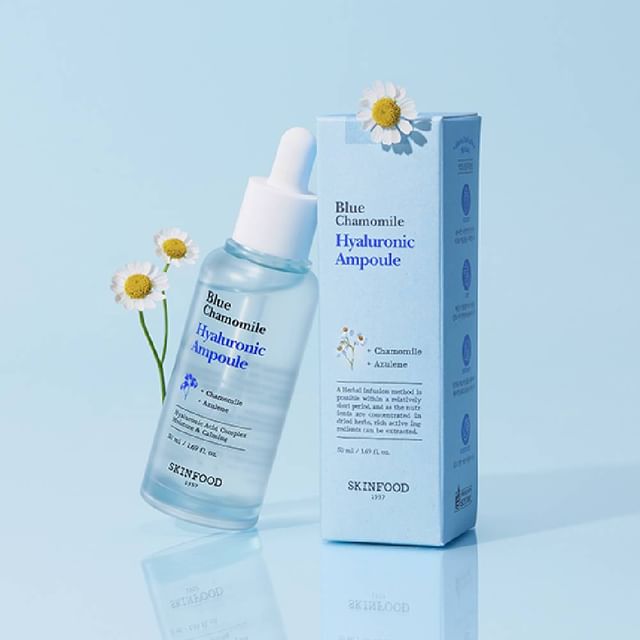 SKINFOOD - Blue Chamomile Hyaluronic Ampoule - K-Beauty Vibe