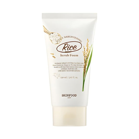 SKINFOOD - Rice Daily Brightening Scrub Foam 150ml - K-Beauty Vibe