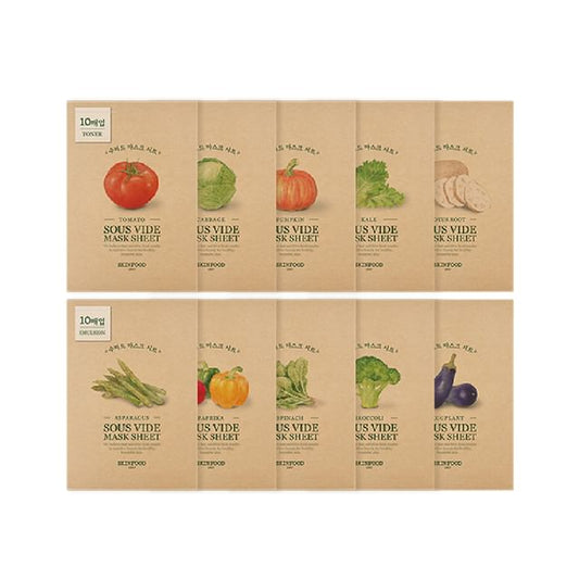 SKINFOOD - Sous Vide Mask Set - 10 Types - K-Beauty Vibe