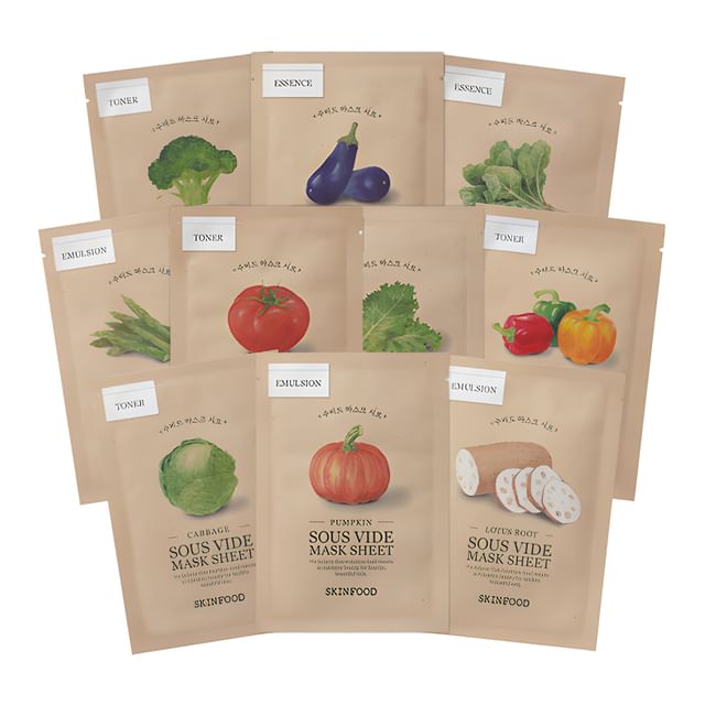 SKINFOOD - Sous Vide Mask Sheet - 10 Types - K-Beauty Vibe