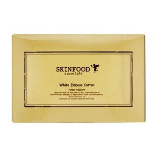 SKINFOOD - White Embossed Cotton Pads - K-Beauty Vibe