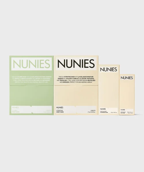 뉴니스 약알칼리성 클렌징폼 120ml+수분 선크림 40ml+수분 마스크 5매+진정 마스크 5매