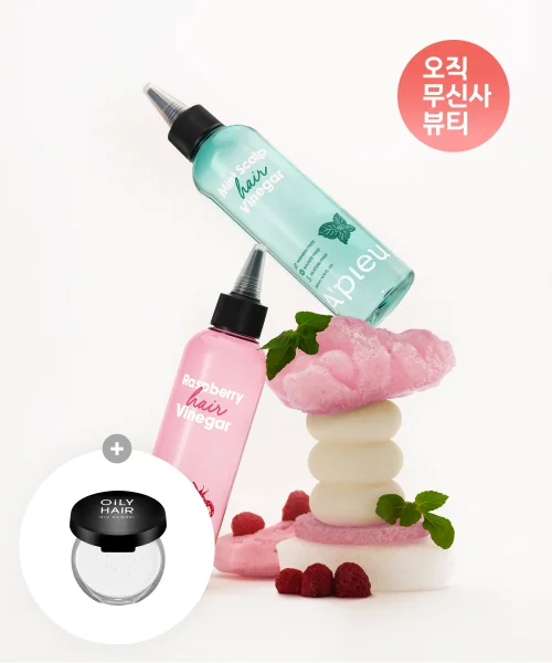 어퓨 라즈베리 헤어 식초 200ml + 민트 헤어 식초 200ml