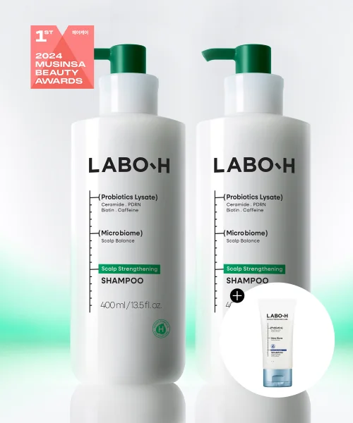 라보에이치 빠지는 모발 고민해결 두피강화 샴푸 400ml 2입 + 증정