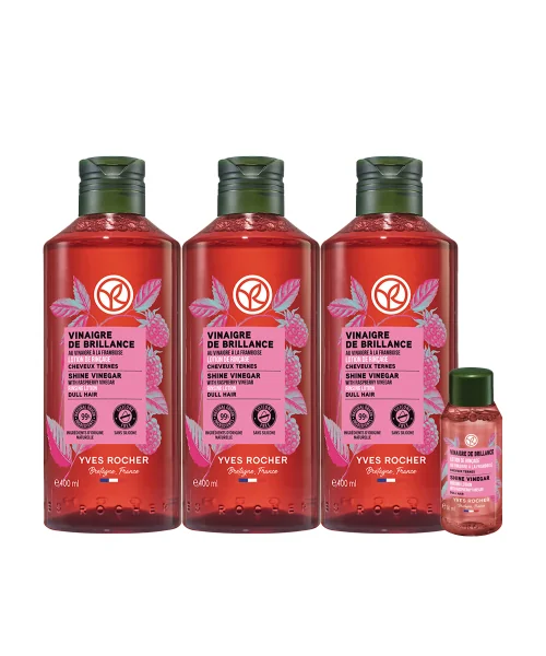 이브로쉐 라즈베리 샤인 헤어 식초 (윤기케어) 400ml 3개 (+50ml 1개 증정)
