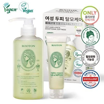 루톤 여성 두피용 알파에르겐 탈모샴푸 500ml+70ml 증정기획