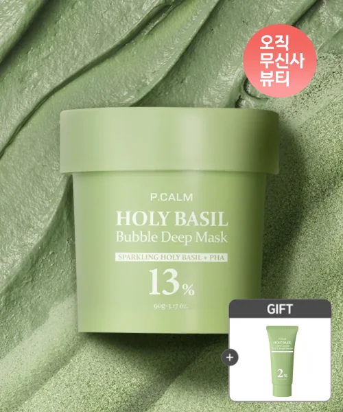 피캄 홀리바질 버블 딥 마스크 90g (+홀리바질 팩투폼 클렌저 30ml 증정)