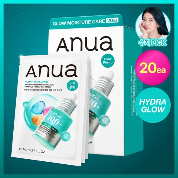 Anua PDRN Hyaluronic Acid Capsule 100 Serum Mask Sheet 20ea