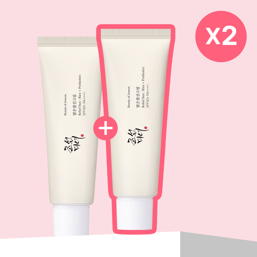 Beauty of Joseon Relief Sun: Rice + Probiotics (SPF50+ PA++++) Double Pack 50mL*2ea