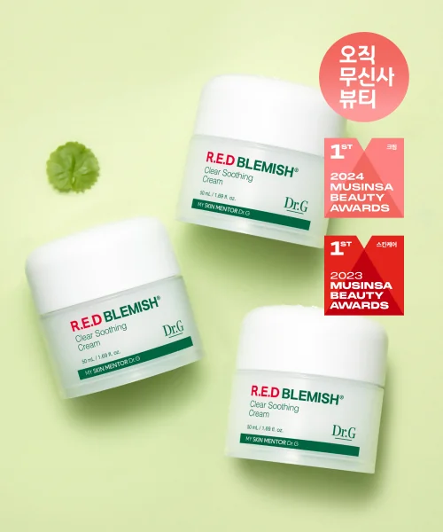 Dr.G Red Blemish Clear Soothing Cream 50mLx3 Trio
