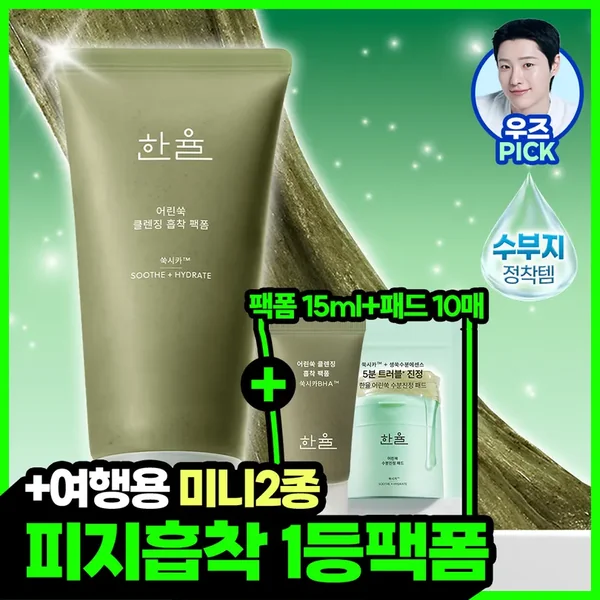 HANYUL [SET] HANYUL Pure Artemisia Cleansing Pack Foam 120ml (2 Options)