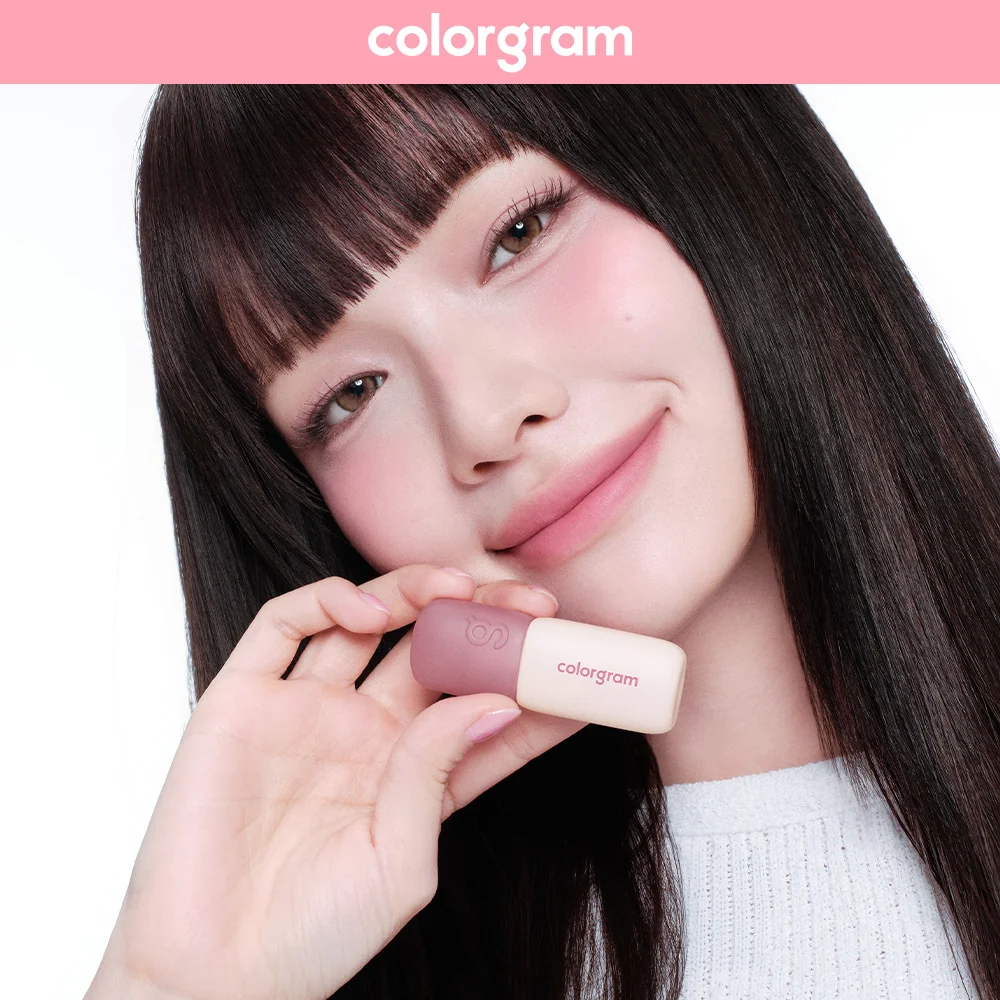 colorgram Nudy Blur Tint tube and soft matte lip swatch