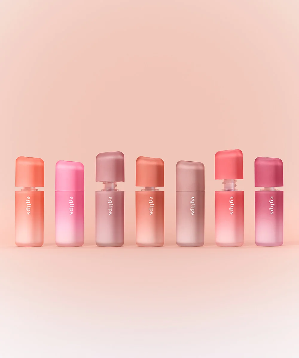 EGLIPS Bare Blur Tint tubes in seven muted matte shades