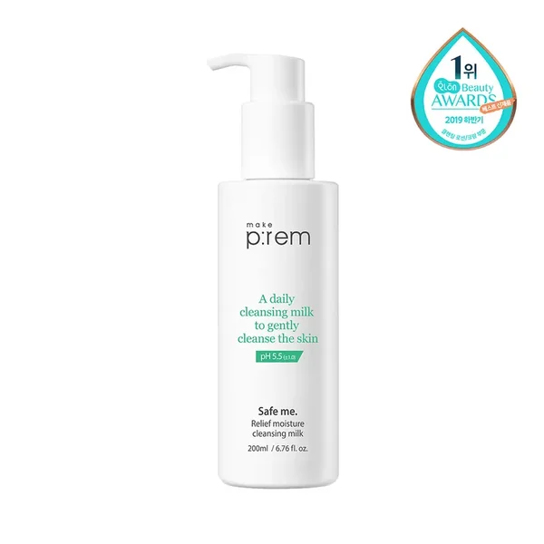 makeprem Make P:rem Safe Me Relief Moisture Cleansing Milk (200ml/500ml)