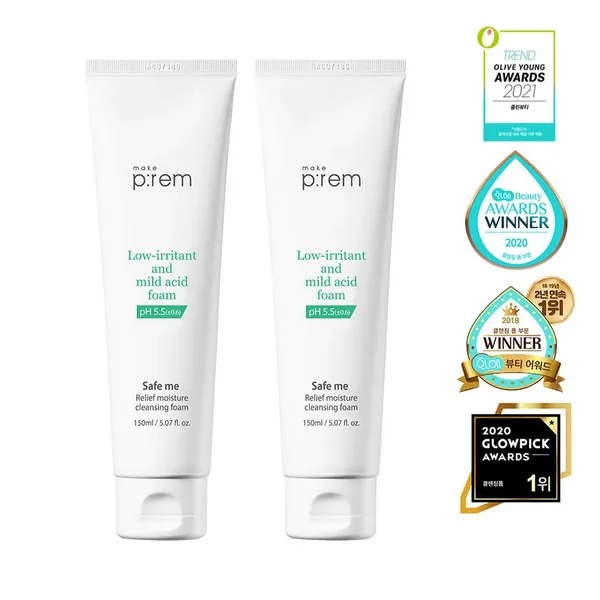 makeprem [SET] makeprem Safe Me Relief Moisture Cleansing Foam 150ml+150ml