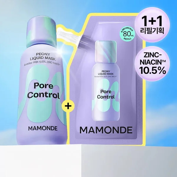 Mamonde Pore Control Peony Liquid Mask 80ml Refill Set (+Refill 80ml)