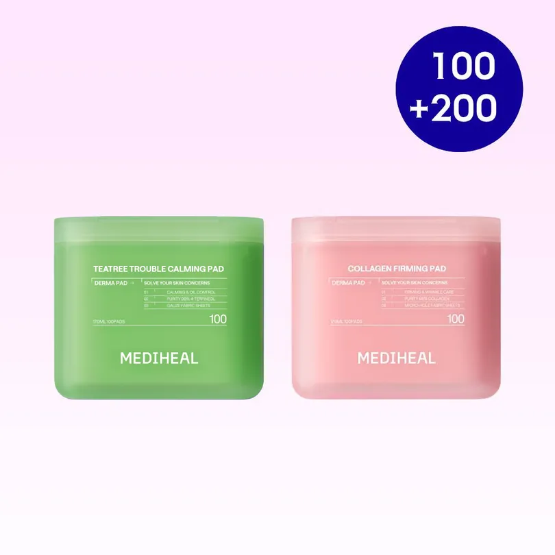 MEDIHEAL Toner Pad 100+200 Pads Triple Pack (2types)
