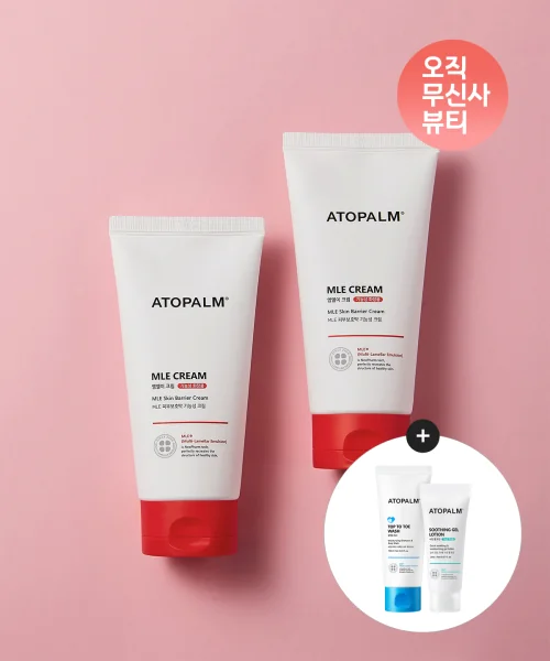 아토팜 MLE 크림 (튜브형) 160ML X 2개 탑투토워시100ml+수딩젤로션20ml