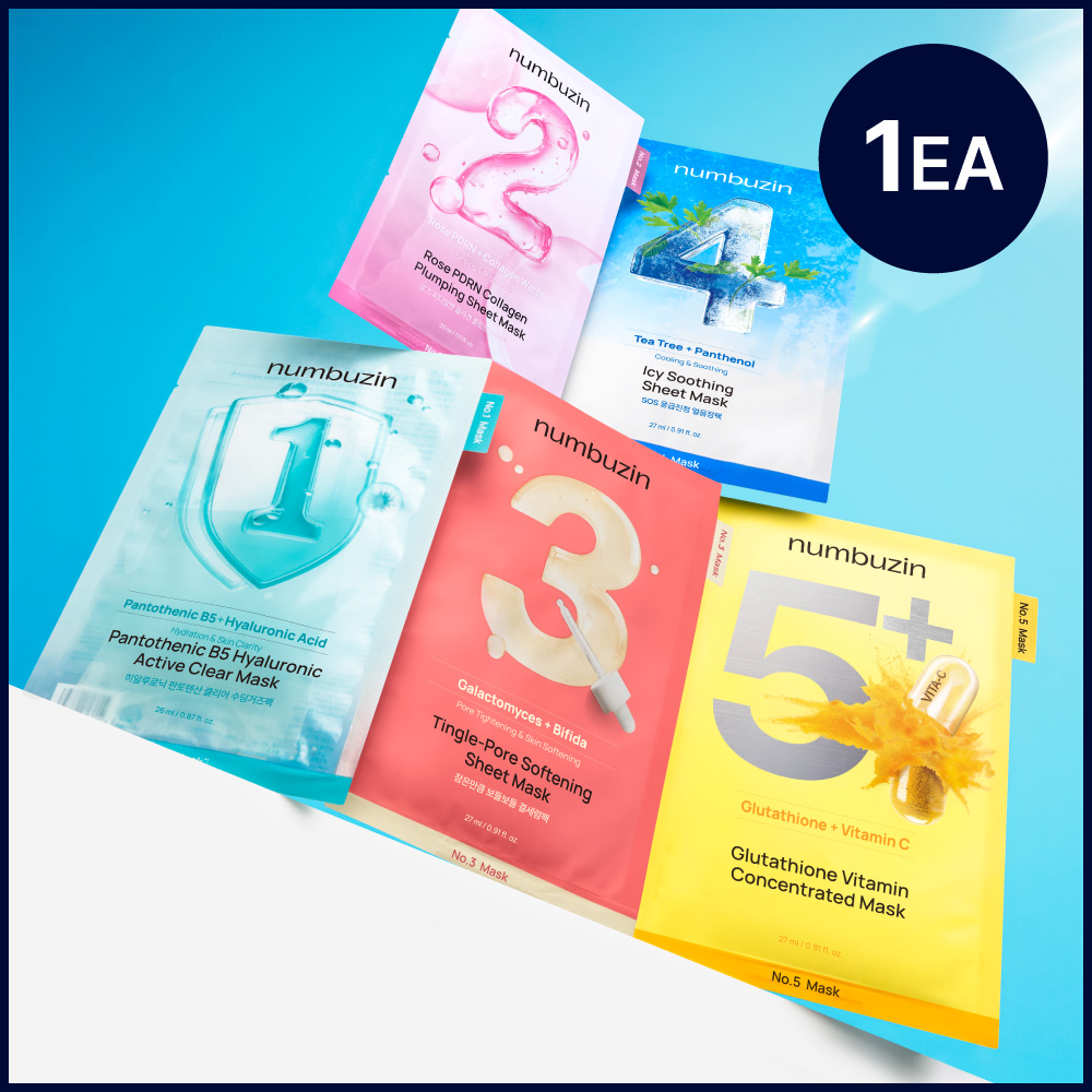 numbuzin No.1–5 Sheet Mask (1 Sheets) [Choose 1]