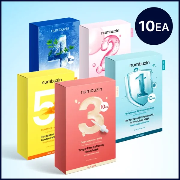 numbuzin No.1–5 Sheet Mask (10 Sheets) (5 Options)