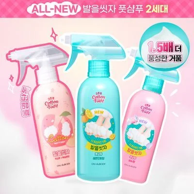 On The Body Bal E Ssit Ja Cotton Foot Shampoo 385ml (Lemon/Grapefruit/Peach/Cooling/Soap)