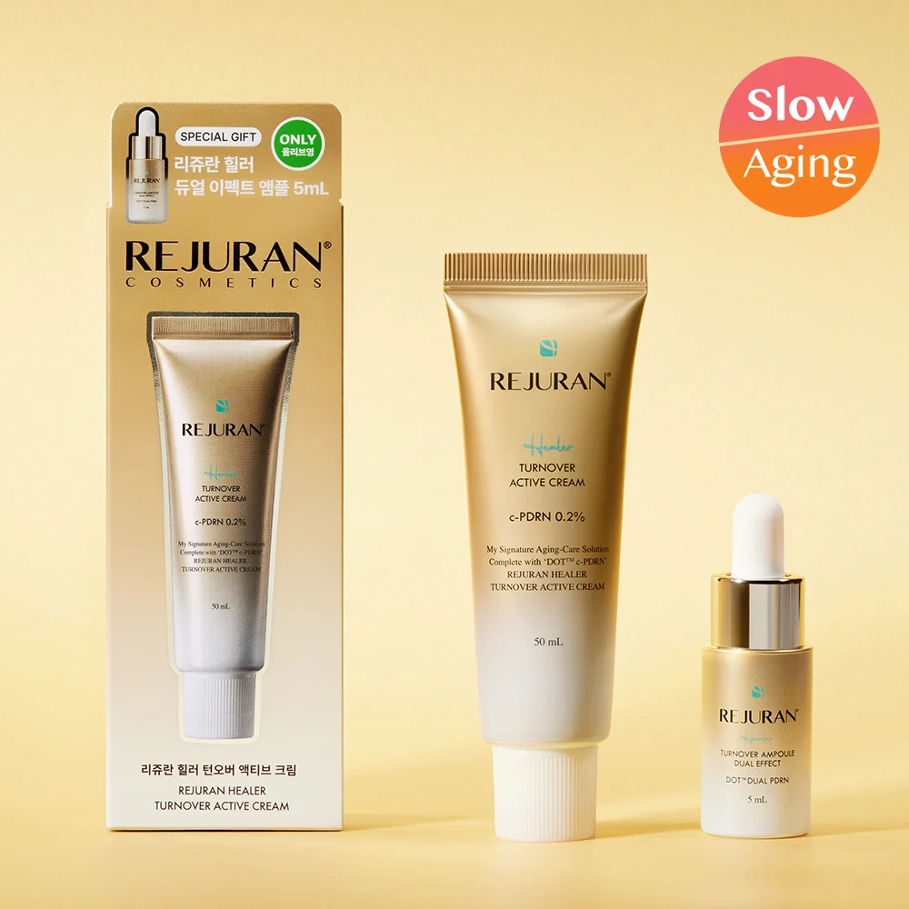 REJURAN Healer Turnover Active Cream 50ml Set (+Turnover Ampoule 5ml*1ea)