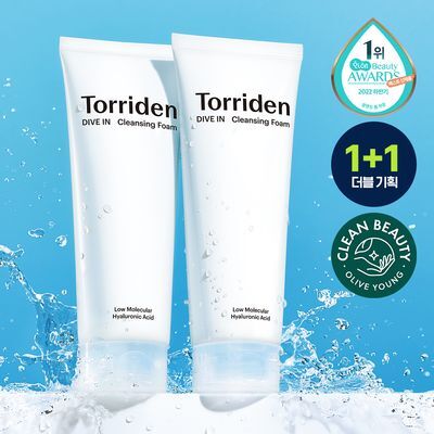 Torriden DIVE IN Low Molecular Hyaluronic Acid Cleansing Foam Double Special Set (150ml+150ml)