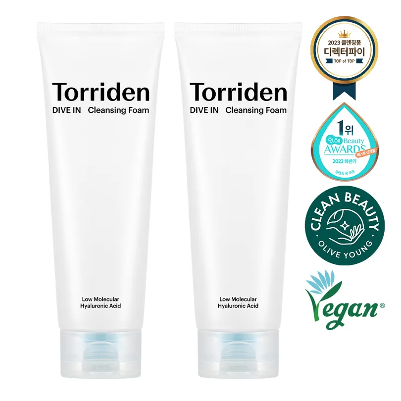 Torriden [SET] Torriden Dive In Low Molecular Hyaluronic Acid Foam Cleanser 150ml*2