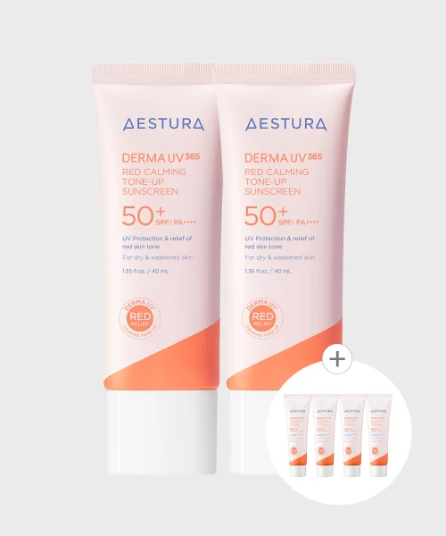에스트라 더마 UV365 레드진정 톤업 선크림 40ml * 2
