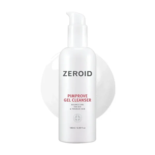 ZEROID Pimprove Gel Cleanser 180ml Set (+ Red Control Cream 10ml)